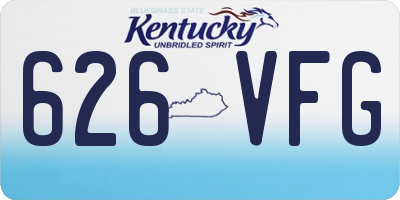 KY license plate 626VFG