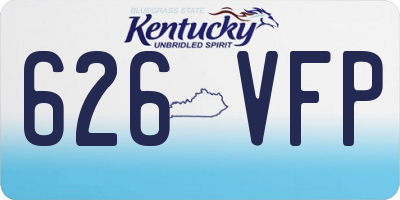 KY license plate 626VFP