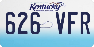 KY license plate 626VFR