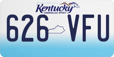 KY license plate 626VFU