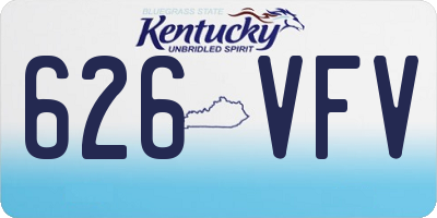 KY license plate 626VFV