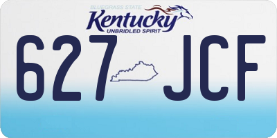 KY license plate 627JCF