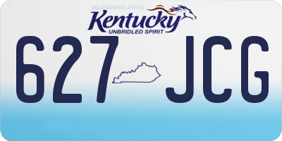 KY license plate 627JCG