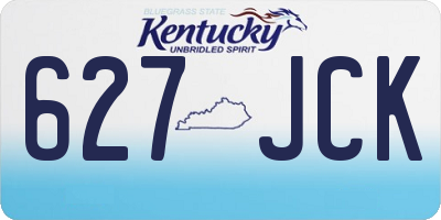 KY license plate 627JCK