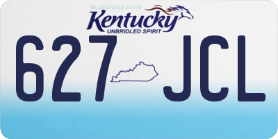 KY license plate 627JCL