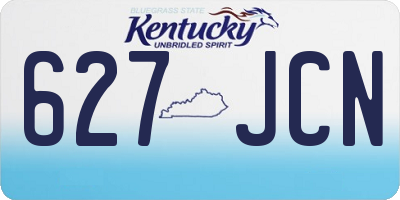 KY license plate 627JCN