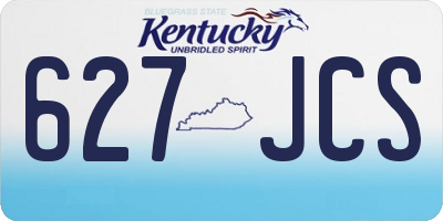 KY license plate 627JCS