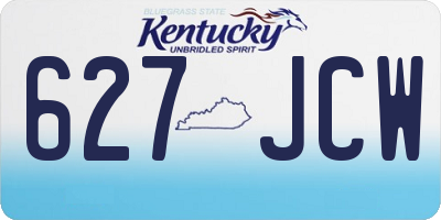 KY license plate 627JCW