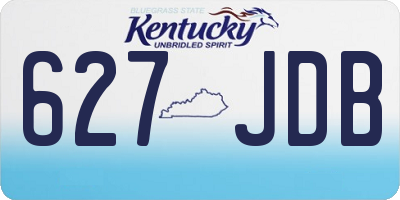 KY license plate 627JDB