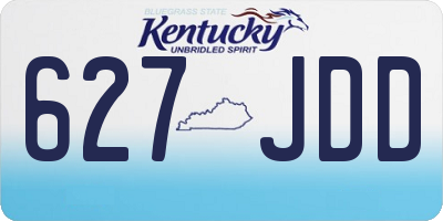 KY license plate 627JDD