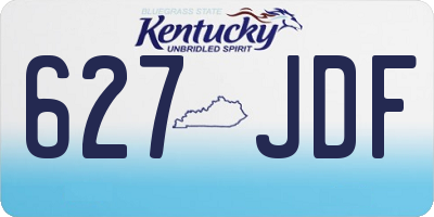 KY license plate 627JDF