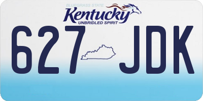 KY license plate 627JDK