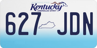 KY license plate 627JDN