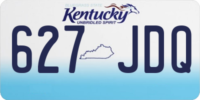 KY license plate 627JDQ