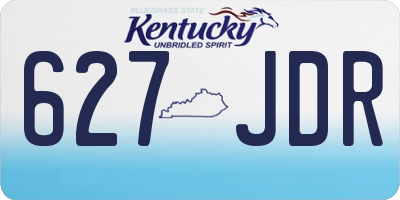 KY license plate 627JDR