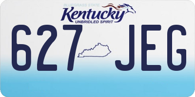 KY license plate 627JEG