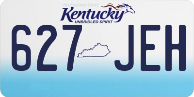 KY license plate 627JEH