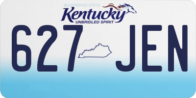 KY license plate 627JEN
