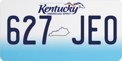 KY license plate 627JEO
