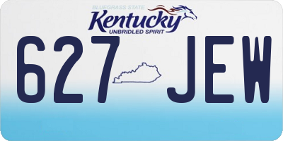 KY license plate 627JEW