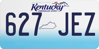 KY license plate 627JEZ