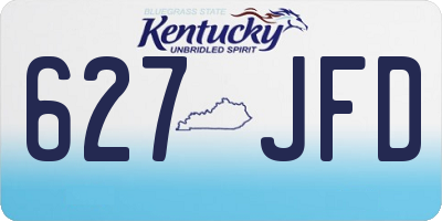 KY license plate 627JFD