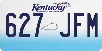 KY license plate 627JFM