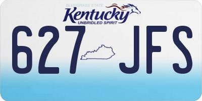 KY license plate 627JFS
