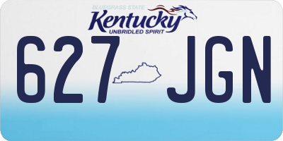 KY license plate 627JGN