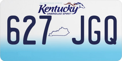 KY license plate 627JGQ