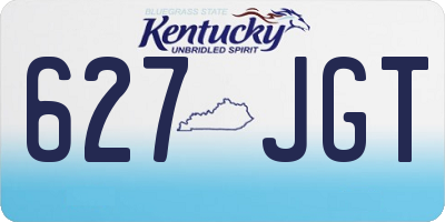 KY license plate 627JGT