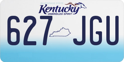 KY license plate 627JGU