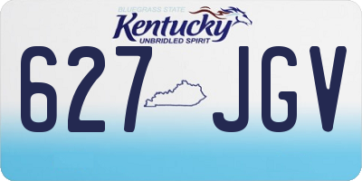 KY license plate 627JGV