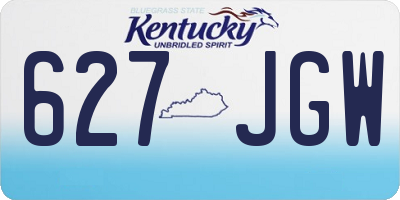 KY license plate 627JGW