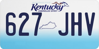 KY license plate 627JHV