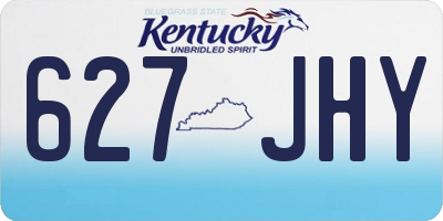 KY license plate 627JHY