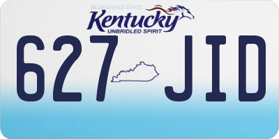 KY license plate 627JID