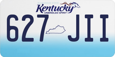KY license plate 627JII