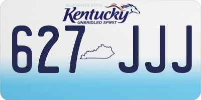 KY license plate 627JJJ