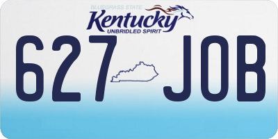 KY license plate 627JOB