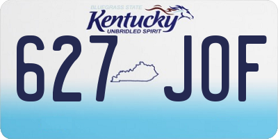 KY license plate 627JOF