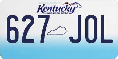 KY license plate 627JOL