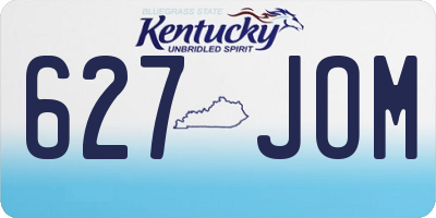 KY license plate 627JOM