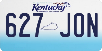 KY license plate 627JON