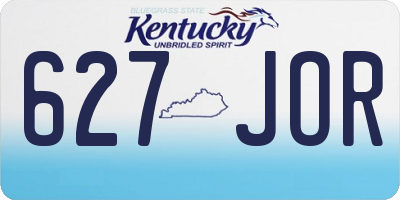 KY license plate 627JOR