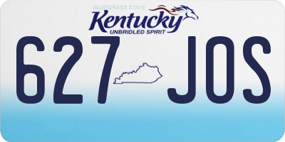 KY license plate 627JOS