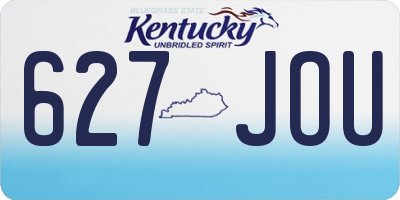 KY license plate 627JOU