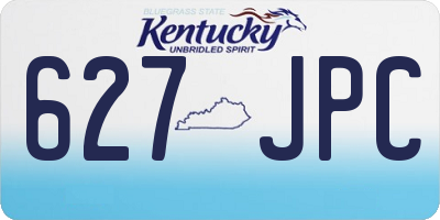 KY license plate 627JPC