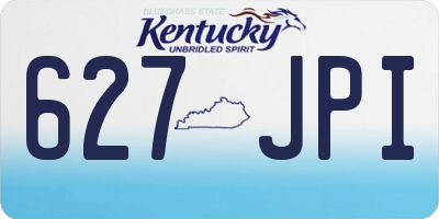 KY license plate 627JPI