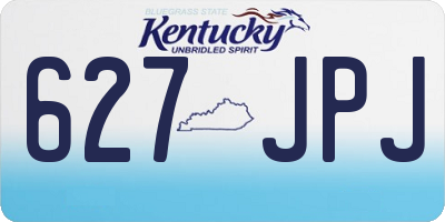 KY license plate 627JPJ